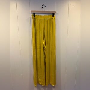 Zara Yellow Wide Leg Pants